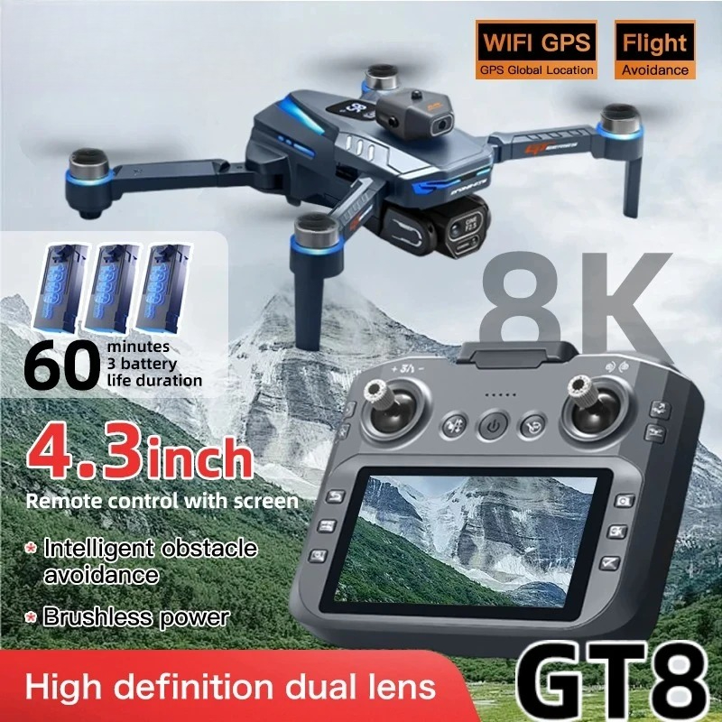 Drone Gt8 Rc - Original GT8 Drone 8K Professional Dual
