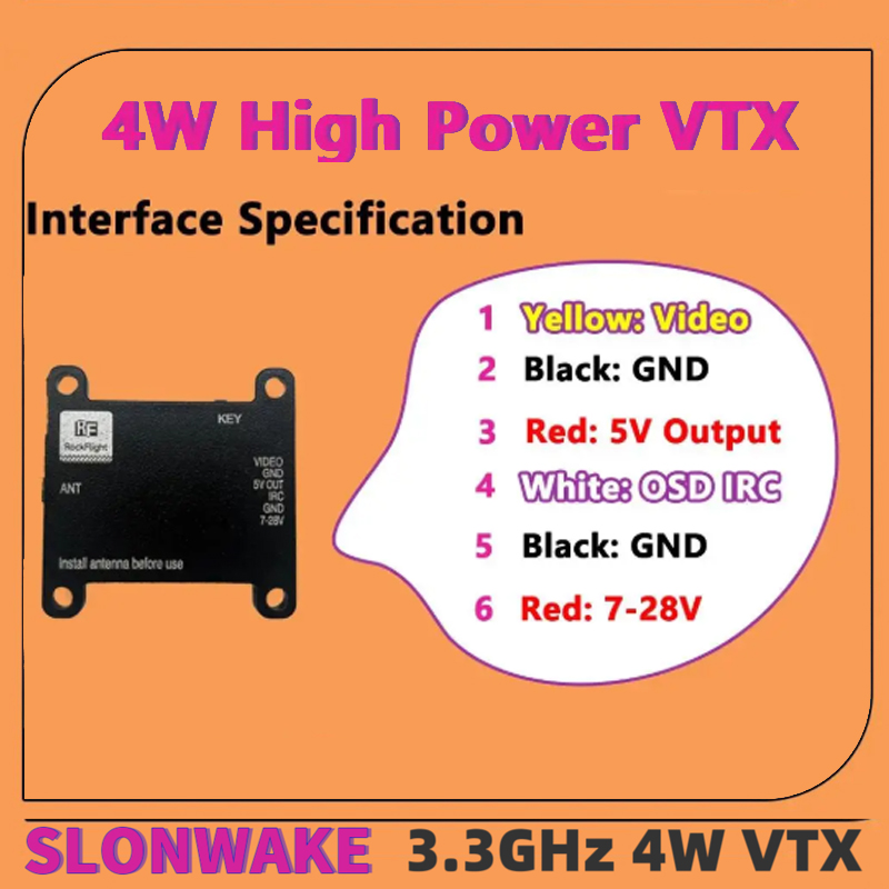 SLONWAKE FPV 3.3G 16CH 4000mW  - Rc Transmitter recension och pris