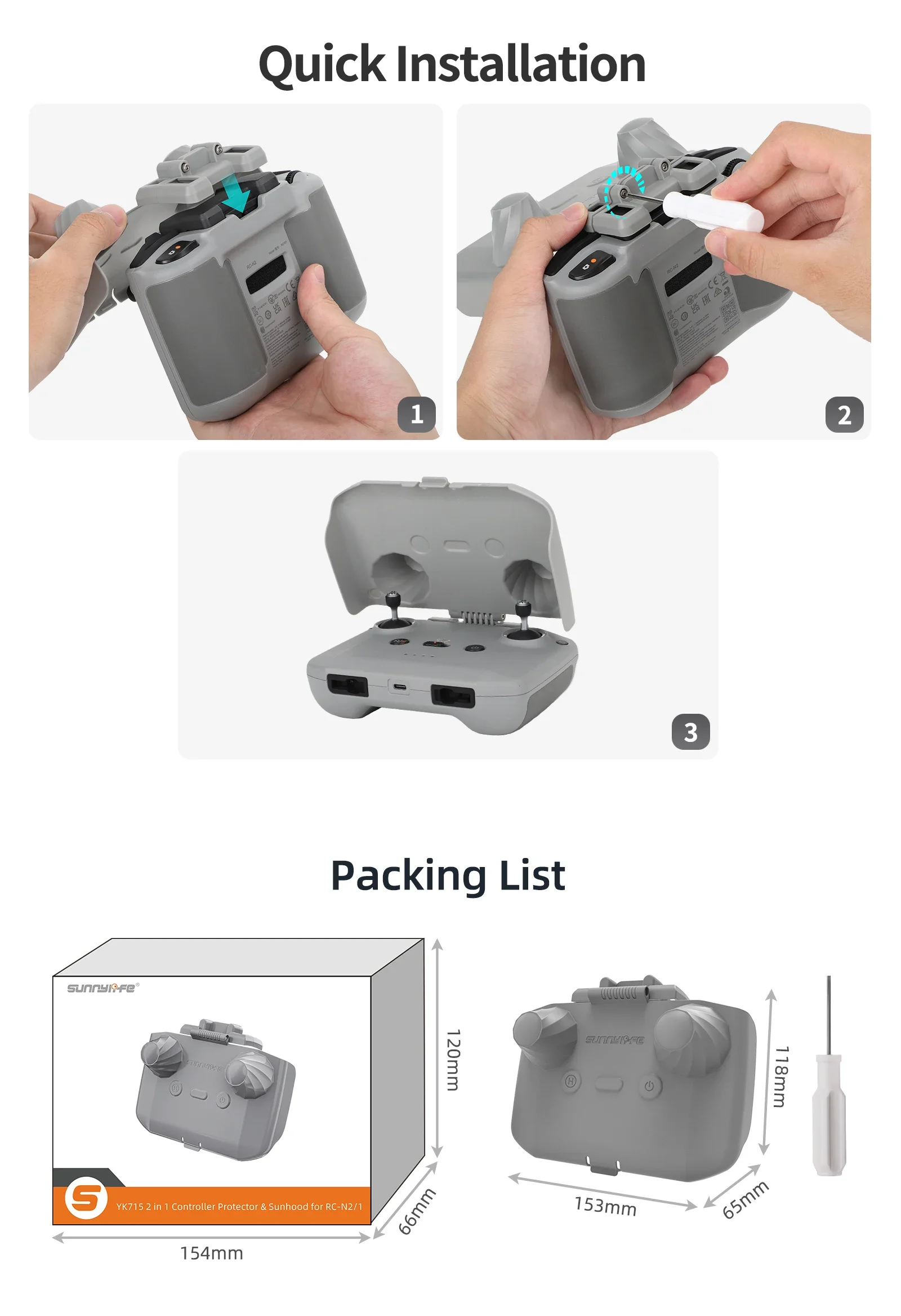 2 in 1 Controller Protector Su - Drone Dji Rc Pro recension och pris