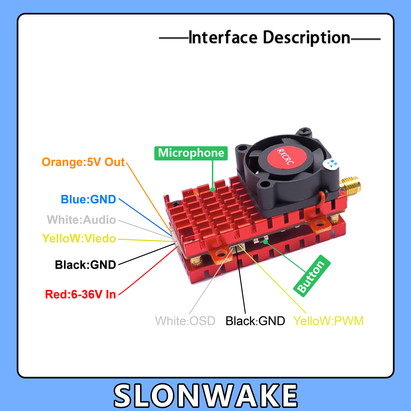 SLONWAKE 5.8G 2W VTX FPV 1800T - Drone Kf Rc recension och pris