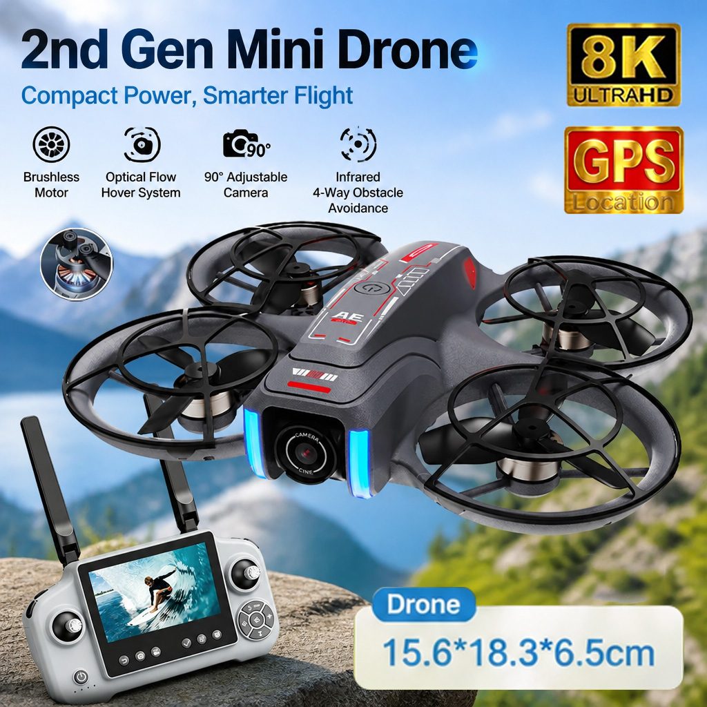 AE21 Mini Drone Toy 8K HD Dual - Drone Kf Rc recension och pris