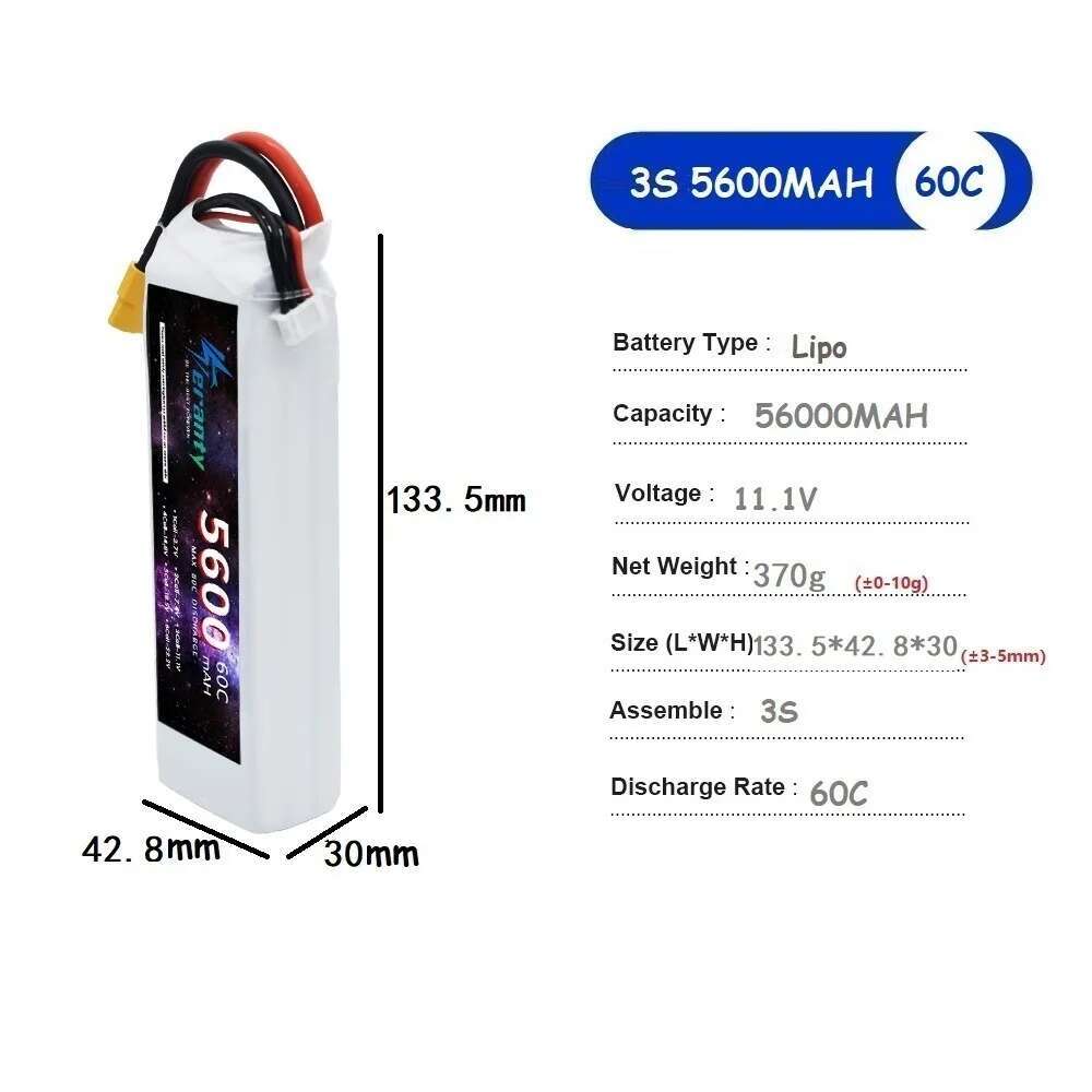 TERANTY 5600MAH 60C 2S 3S 4S 6 - Rc Drift Car Kit recension och pris