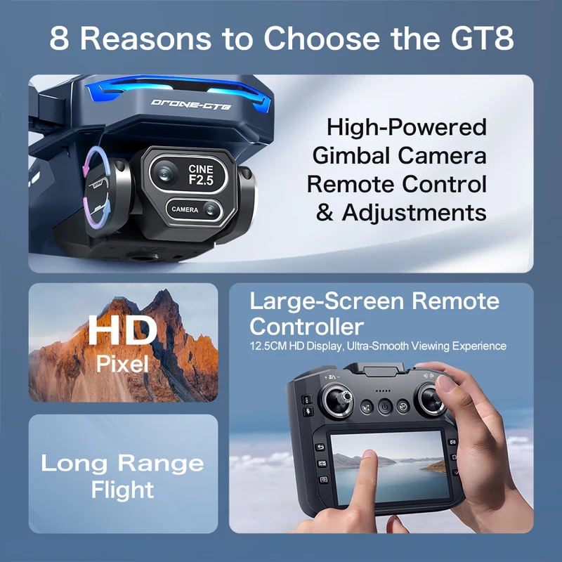 2026New GT8 Drone 8K Professio - Drone Gt8 Rc recension och pris
